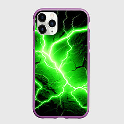 Чехол iPhone 11 Pro матовый Color green black
