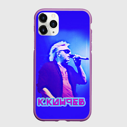 Чехол iPhone 11 Pro матовый Кинчев Константин / 3D-Фиолетовый – фото 1
