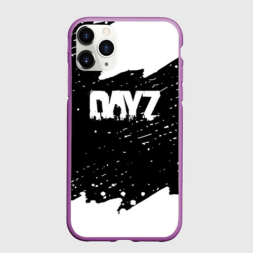 Чехол iPhone 11 Pro матовый Dayz геометрия краски / 3D-Фиолетовый – фото 1
