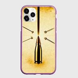 Чехол iPhone 11 Pro матовый Патрон на бежевом