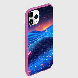Чехол iPhone 11 Pro матовый Синяя дюна - текстура, цвет: 3D-фиолетовый — фото 2