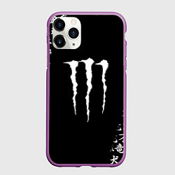 Чехол iPhone 11 Pro матовый Monster energy japan symbol, цвет: 3D-фиолетовый