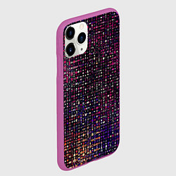 Чехол iPhone 11 Pro матовый Фиолетовый абстрактный мелкий паттерн, цвет: 3D-фиолетовый — фото 2