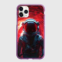Чехол iPhone 11 Pro матовый Космонавт стоит за порталом