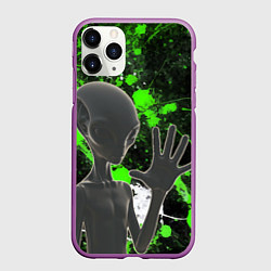 Чехол iPhone 11 Pro матовый Инопланетянин и его эктоплазма, цвет: 3D-фиолетовый