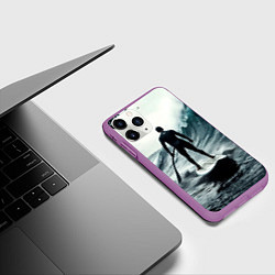 Чехол iPhone 11 Pro матовый Сапсёрфер в волне, цвет: 3D-фиолетовый — фото 2