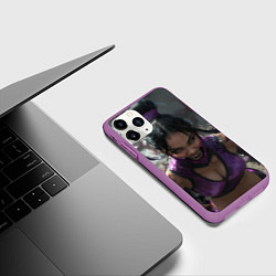 Чехол iPhone 11 Pro матовый Кровожадная Милина, цвет: 3D-фиолетовый — фото 2
