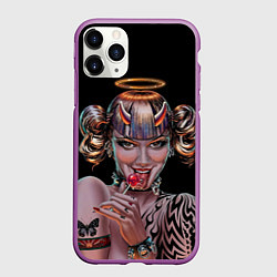 Чехол iPhone 11 Pro матовый Crazy town - butterfly