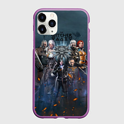 Чехол iPhone 11 Pro матовый Ведьмак герои