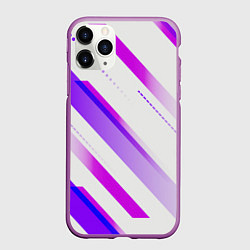Чехол iPhone 11 Pro матовый Color white pink, цвет: 3D-фиолетовый