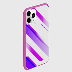 Чехол iPhone 11 Pro матовый Color white pink, цвет: 3D-фиолетовый — фото 2