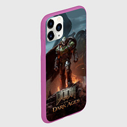 Чехол iPhone 11 Pro матовый Думгай и меха дракон Doom the dark ages, цвет: 3D-фиолетовый — фото 2