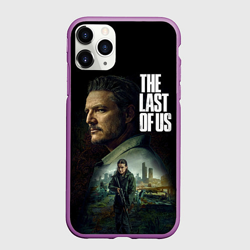 Чехол iPhone 11 Pro матовый Джоэл и Элли The last of us / 3D-Фиолетовый – фото 1