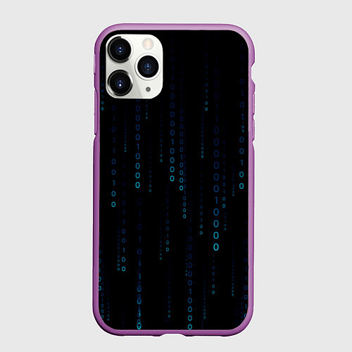 Чехол iPhone 11 Pro матовый Color black blue / 3D-Фиолетовый – фото 1