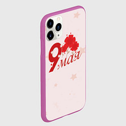 Чехол iPhone 11 Pro матовый 9 мая гвоздики, цвет: 3D-фиолетовый — фото 2