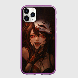 Чехол iPhone 11 Pro матовый Искорка из хср, цвет: 3D-фиолетовый