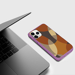Чехол iPhone 11 Pro матовый Графические цветные текстуры и паттерны, цвет: 3D-фиолетовый — фото 2