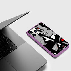 Чехол iPhone 11 Pro матовый Аниме арт, цвет: 3D-фиолетовый — фото 2