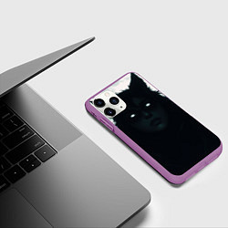 Чехол iPhone 11 Pro матовый Волчица, цвет: 3D-фиолетовый — фото 2