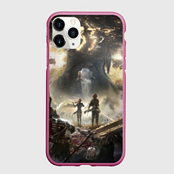 Чехол iPhone 11 Pro матовый Экспедиция Clair Obscur expedition 33, цвет: 3D-малиновый
