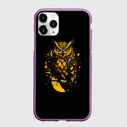 Чехол iPhone 11 Pro матовый Филин в лунном свете