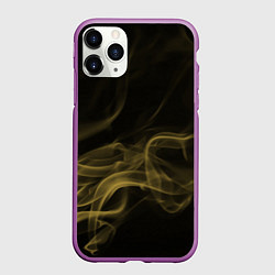Чехол iPhone 11 Pro матовый Color smoke yellow, цвет: 3D-фиолетовый