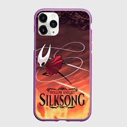 Чехол iPhone 11 Pro матовый Герой Hollow knight silksong, цвет: 3D-фиолетовый