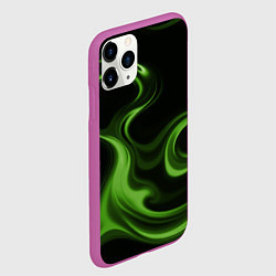 Чехол iPhone 11 Pro матовый Green black, цвет: 3D-фиолетовый — фото 2