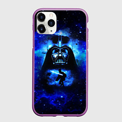 Чехол iPhone 11 Pro матовый Дарт вейдер и люк, цвет: 3D-фиолетовый