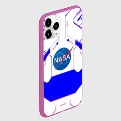 Чехол iPhone 11 Pro матовый NASA cosmos geometry, цвет: 3D-фиолетовый — фото 2
