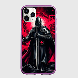 Чехол iPhone 11 Pro матовый Рыцарь-крестоносец ордена красной звезды