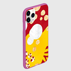 Чехол iPhone 11 Pro матовый Анималистичный паттерн, цвет: 3D-фиолетовый — фото 2