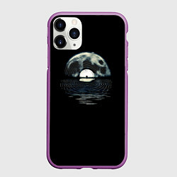 Чехол iPhone 11 Pro матовый Лунная виниловая пластинка