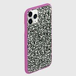 Чехол iPhone 11 Pro матовый Черепки паттерн, цвет: 3D-фиолетовый — фото 2