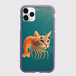 Чехол iPhone 11 Pro матовый Трипи тропи мем, цвет: 3D-фиолетовый
