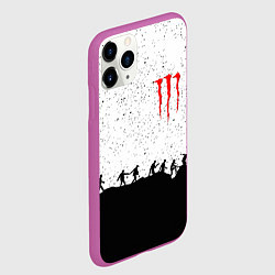 Чехол iPhone 11 Pro матовый Monster energy black rock, цвет: 3D-фиолетовый — фото 2