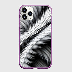 Чехол iPhone 11 Pro матовый Шерсть волка, цвет: 3D-фиолетовый