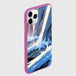 Чехол iPhone 11 Pro матовый Энергия льда, цвет: 3D-фиолетовый — фото 2
