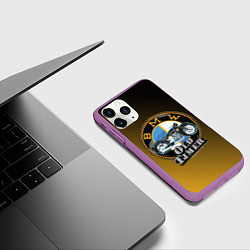 Чехол iPhone 11 Pro матовый Ретро мотоцикл BMW, цвет: 3D-фиолетовый — фото 2