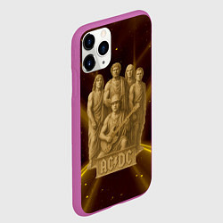 Чехол iPhone 11 Pro матовый ACDC стиль памятника, цвет: 3D-фиолетовый — фото 2