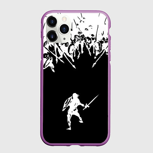 Чехол iPhone 11 Pro матовый И один в поле воин / 3D-Фиолетовый – фото 1