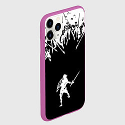 Чехол iPhone 11 Pro матовый И один в поле воин, цвет: 3D-фиолетовый — фото 2