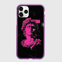 Чехол iPhone 11 Pro матовый Скульптура гранж арт