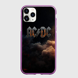Чехол iPhone 11 Pro матовый ACDC металлический лого