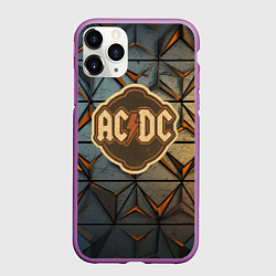 Чехол iPhone 11 Pro матовый ACDC винтажный логотип