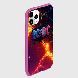 Чехол iPhone 11 Pro матовый ACDC логотип в градиенте, цвет: 3D-фиолетовый — фото 2