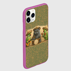 Чехол iPhone 11 Pro матовый Надежды маленький оркестрик в оливковом, цвет: 3D-фиолетовый — фото 2