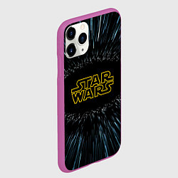 Чехол iPhone 11 Pro матовый Звёздные войны космический прыжок, цвет: 3D-фиолетовый — фото 2