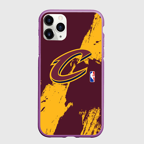 Чехол iPhone 11 Pro матовый Cleveland Cavaliers NBA team / 3D-Фиолетовый – фото 1