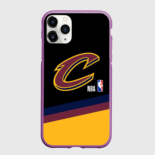 Чехол iPhone 11 Pro матовый Cleveland Cavaliers NBA basketball / 3D-Фиолетовый – фото 1